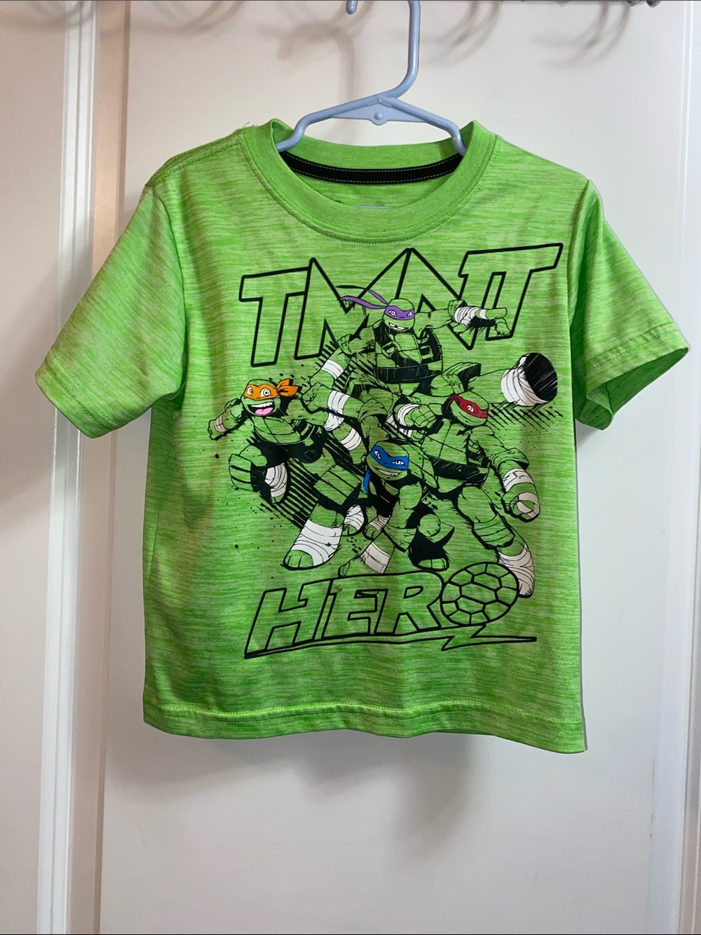 Nickelodeon TMNT Teenage Mutant Ninja Turtles Green Shirt XS 4/5 "TMNT HERO"